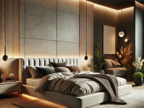 Modern bedroom with minimalist design